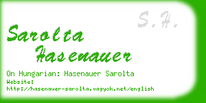 sarolta hasenauer business card